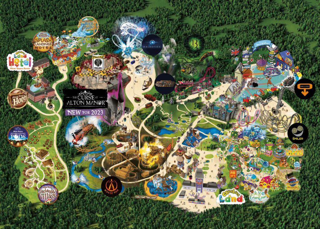 Alton Towers Resort map