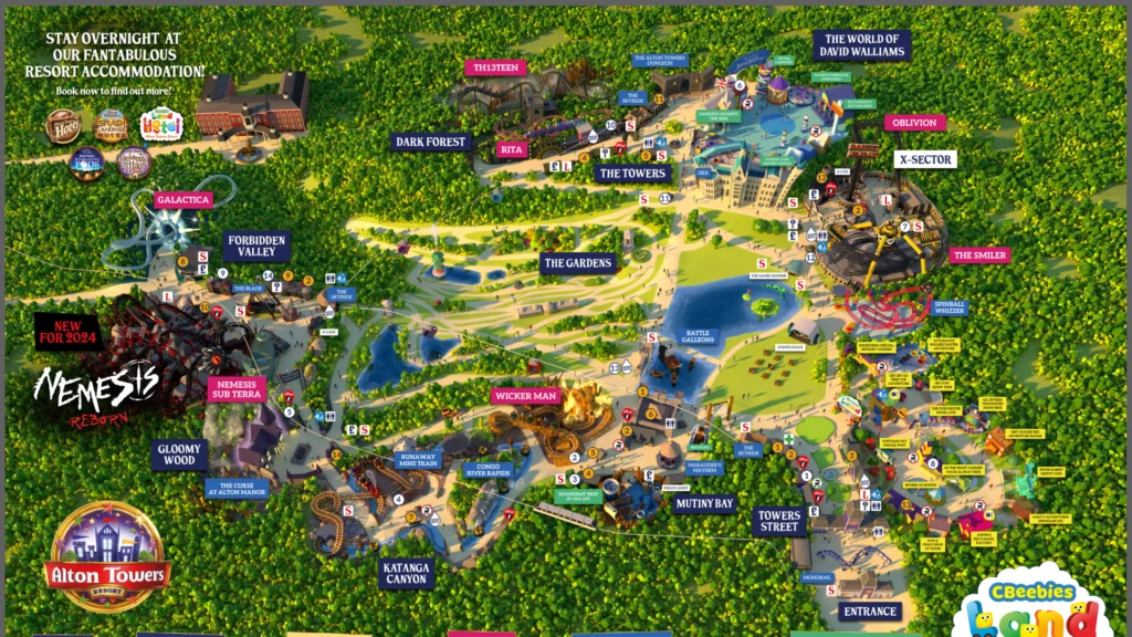 Alton Towers map